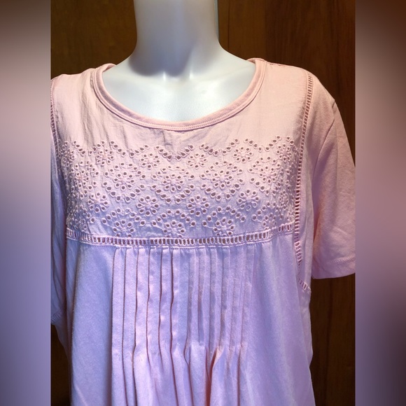 American Sweetheart XL Blouse Pleated Front with Cut Outs At Top And Bottom PF - Picture 3 of 5